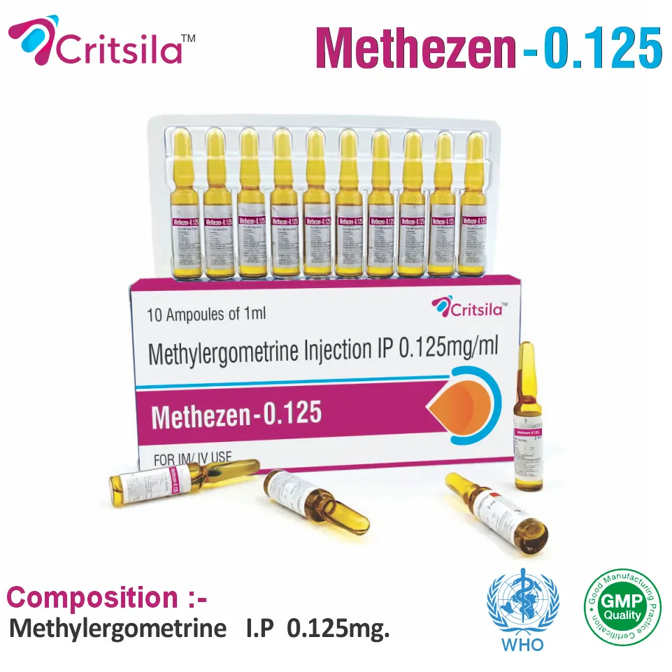 Methylergometrine  Injection at the best price in PCD Pharma Franchise for Uterotonic, Postpartum Hemorrhage Management.